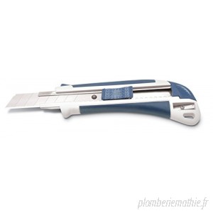 Couteau cutter 18mm blanc bleu chat professionnel avec taille-crayon intégré B00TLXZHC8